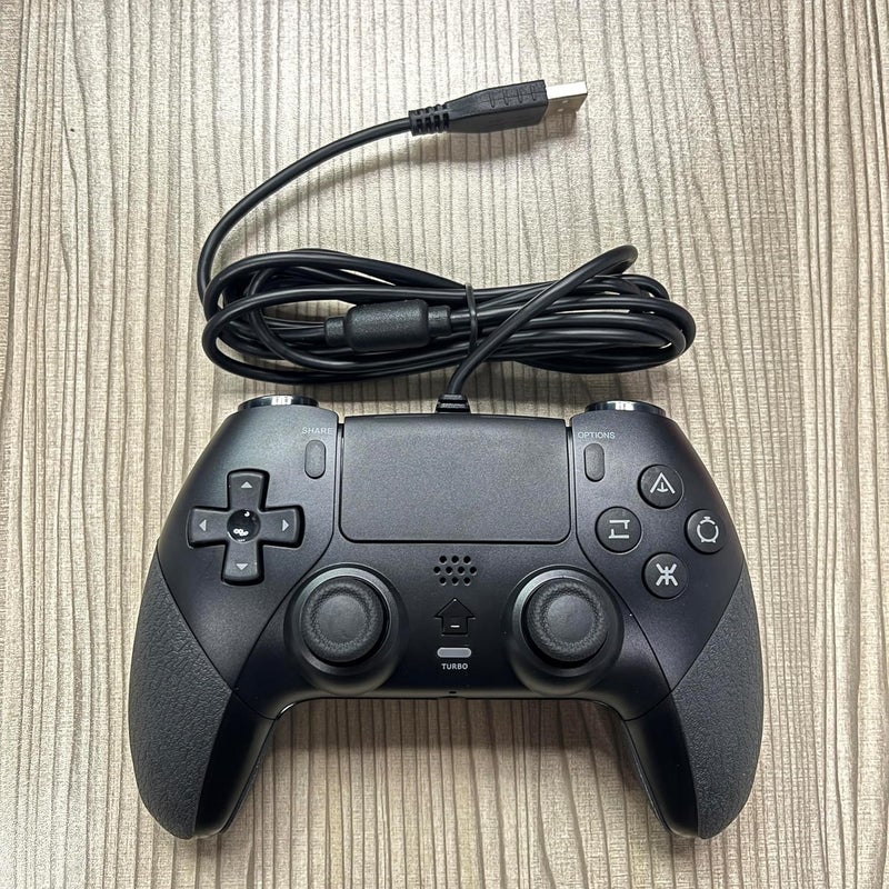 GAMFAMI Wired Controller Gamepad for Playstation 4 with Advanced Programming Buttons Dual Vibration Shock Joystick Gamepad for PS4/PS4 Slim/PS4 Pro and PC (Black) - Image 3